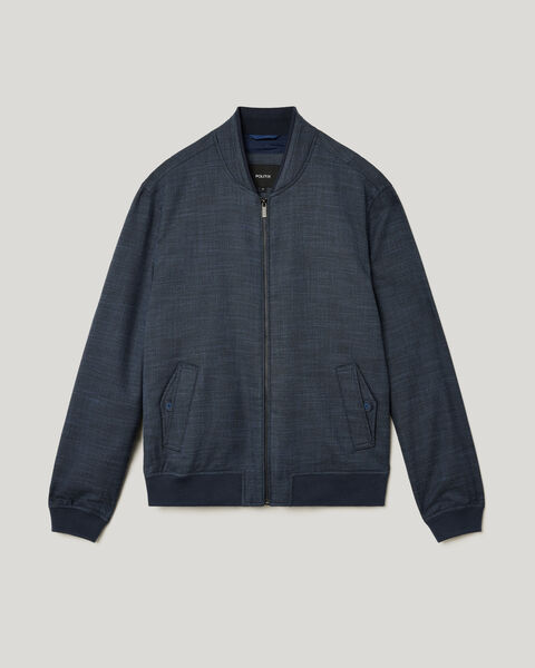 Two-Tone Twill Bomber, Navy, hi-res